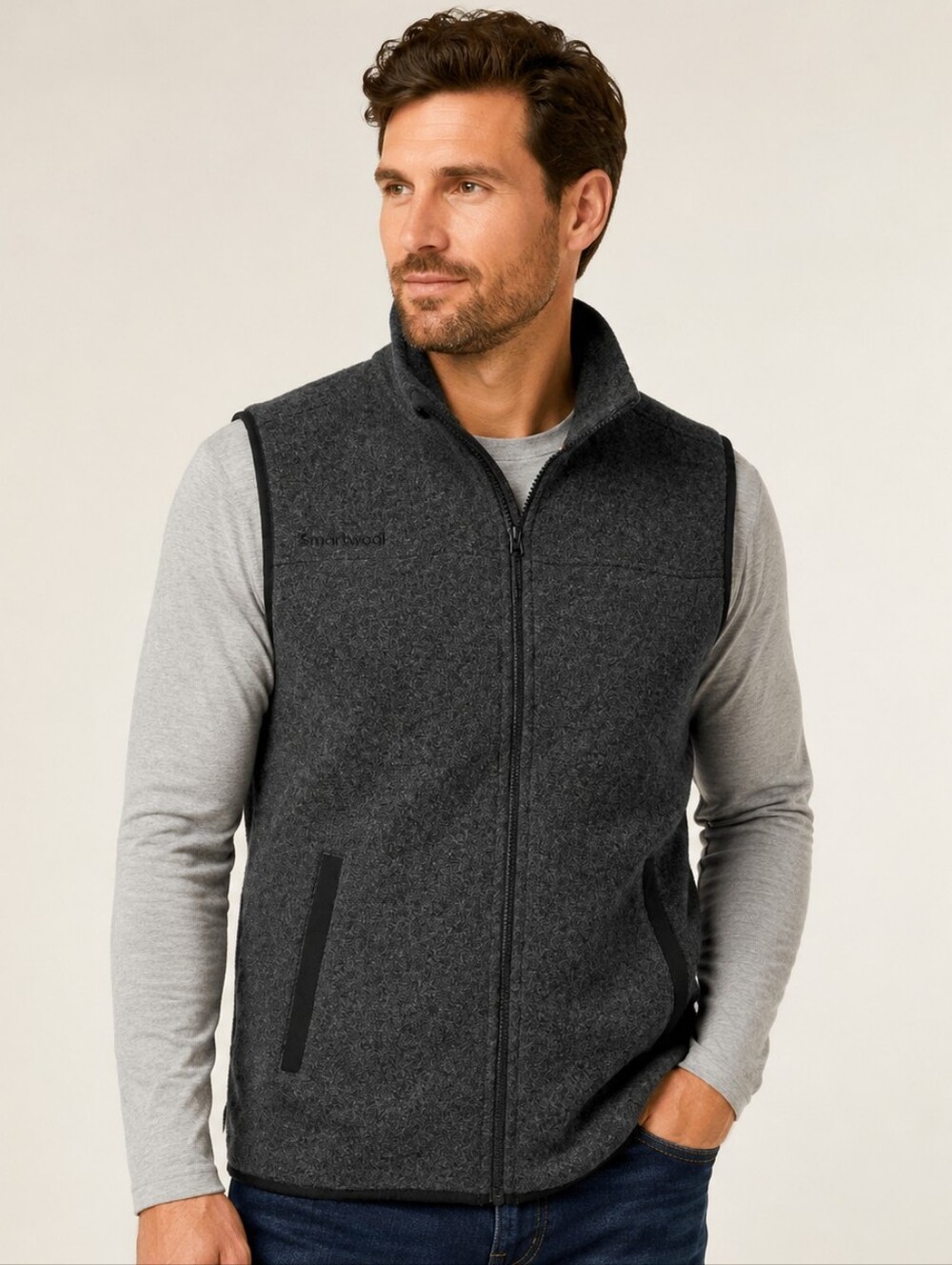 Smartwool Men's Gray Wool Vest Large New